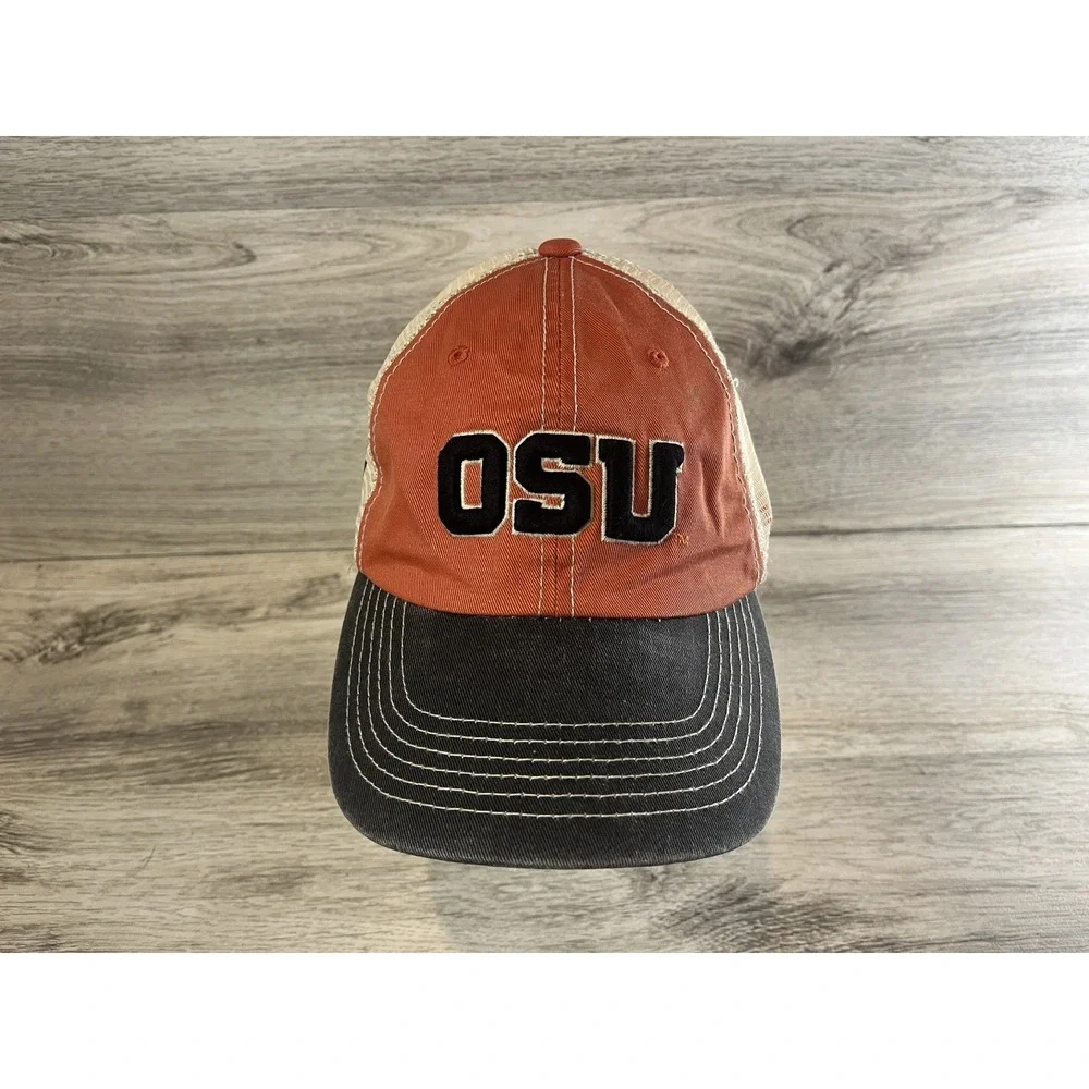 Oregon State University Beavers SnapBack Hat Cap Mesh‎ Trucker Adjustable Orange